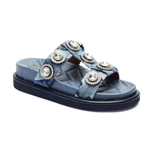 Kurt Geiger Jeansowe klapki ORSON CRYSTAL ze sklepu Gomez Fashion Store w kategorii Klapki damskie - zdjęcie 184309103