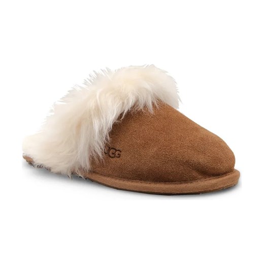 UGG Skórzane obuwie domowe SCUFF SIS | z dodatkiem wełny ze sklepu Gomez Fashion Store w kategorii Kapcie damskie - zdjęcie 184309444