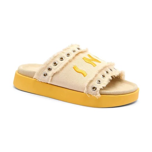 INUIKII Klapki FRAYED DENIM LOW | z dodatkiem skóry ze sklepu Gomez Fashion Store w kategorii Klapki damskie - zdjęcie 184309521