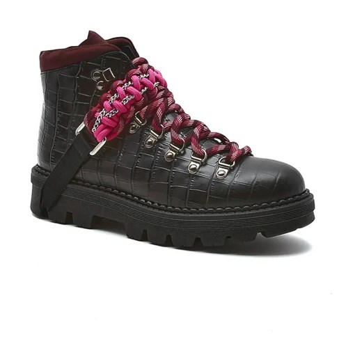 Pinko Skórzane botki ZENZERO SCARPA ze sklepu Gomez Fashion Store w kategorii Workery damskie - zdjęcie 184309721