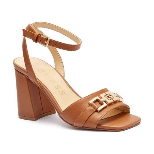 Guess Skórzane sandały na słupku GRATO ze sklepu Gomez Fashion Store w kategorii Sandały damskie - zdjęcie 184310292