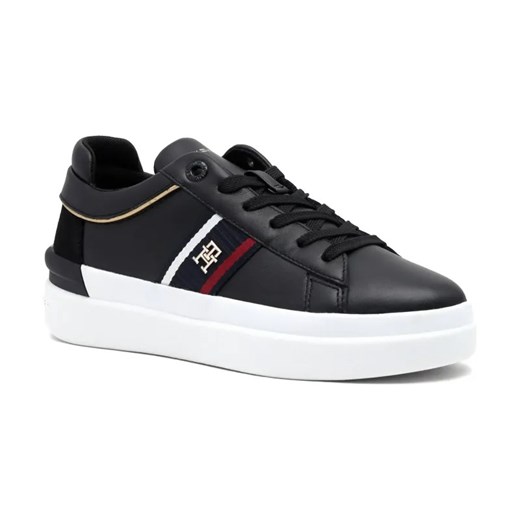 Tommy Hilfiger Skórzane trampki CORP WEBBING COURT ze sklepu Gomez Fashion Store w kategorii Trampki damskie - zdjęcie 184310580