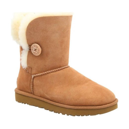 UGG Skórzane śniegowce W Bailey Button II | z dodatkiem wełny ze sklepu Gomez Fashion Store w kategorii Śniegowce damskie - zdjęcie 184310664