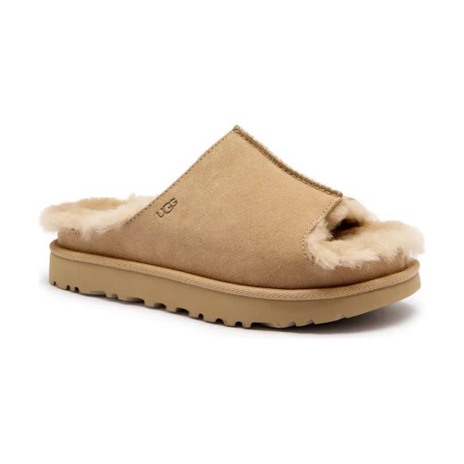 UGG Skórzane obuwie domowe Greenport | z dodatkiem wełny ze sklepu Gomez Fashion Store w kategorii Klapki damskie - zdjęcie 184310891