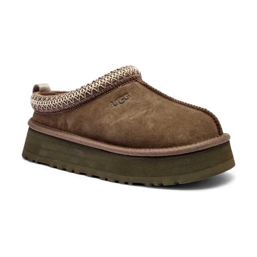 UGG Skórzane mule W TAZZ | z dodatkiem wełny ze sklepu Gomez Fashion Store w kategorii Klapki damskie - zdjęcie 184310951