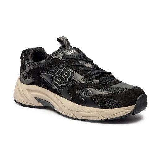BOSS BLACK Sneakersy Levitt_Runn_BB | z dodatkiem skóry ze sklepu Gomez Fashion Store w kategorii Buty sportowe męskie - zdjęcie 184311004