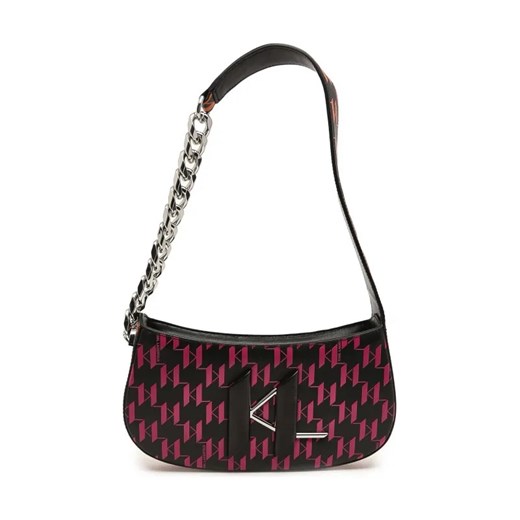 Karl Lagerfeld Skórzane hobo K/Saddle Chain Print Baguette ze sklepu Gomez Fashion Store w kategorii Torebki hobo - zdjęcie 184311042
