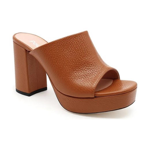 Pollini Skórzane klapki ze sklepu Gomez Fashion Store w kategorii Klapki damskie - zdjęcie 184311462