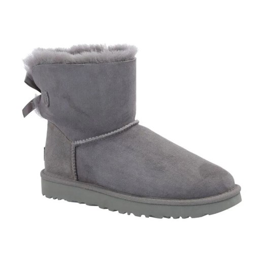 UGG Skórzane śniegowce mini bailey bow II | z dodatkiem wełny ze sklepu Gomez Fashion Store w kategorii Śniegowce damskie - zdjęcie 184311631
