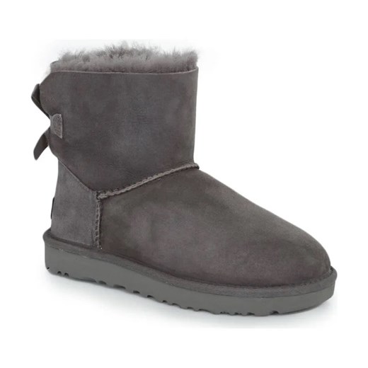 UGG Skórzane śniegowce Mini bailey bow II | z dodatkiem wełny ze sklepu Gomez Fashion Store w kategorii Śniegowce damskie - zdjęcie 184311732
