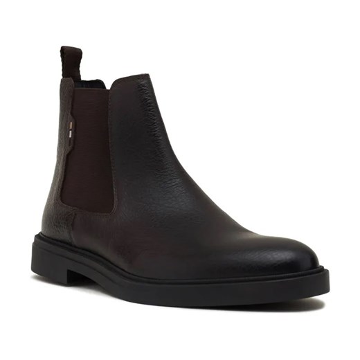 BOSS BLACK Skórzane sztyblety Calev Cheb gr ze sklepu Gomez Fashion Store w kategorii Buty zimowe męskie - zdjęcie 184312151