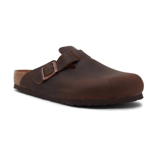 Birkenstock Skórzane klapki Boston LEOI Habana ze sklepu Gomez Fashion Store w kategorii Klapki męskie - zdjęcie 184312172