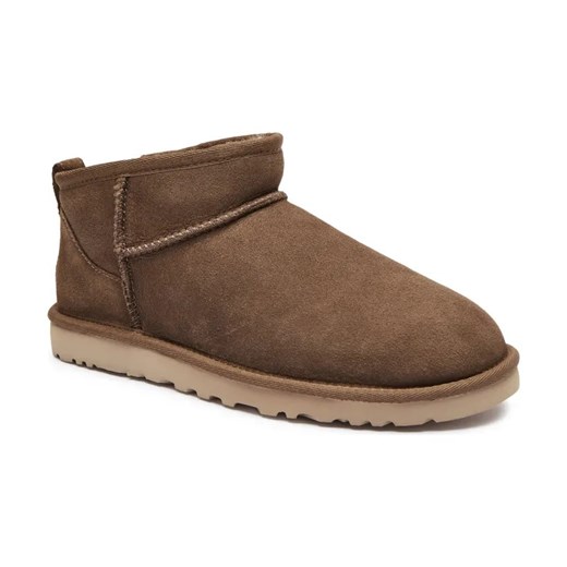 UGG Skórzane śniegowce Classic Ultra Mini | z dodatkiem wełny ze sklepu Gomez Fashion Store w kategorii Buty zimowe męskie - zdjęcie 184312223