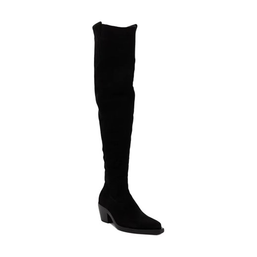Pinko Skórzane kozaki STRAUSS TEXANO CUISSARD SUEDE ze sklepu Gomez Fashion Store w kategorii Kozaki damskie - zdjęcie 184312262
