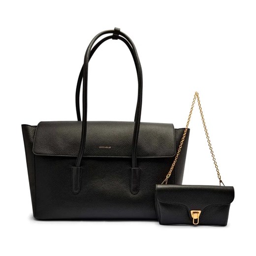 Coccinelle Skórzana shopperka 2w1 Double Beat ze sklepu Gomez Fashion Store w kategorii Torby Shopper bag - zdjęcie 184312524