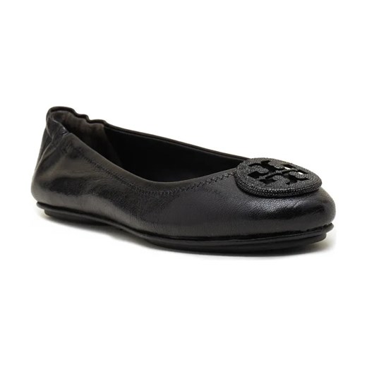 TORY BURCH Skórzane baleriny MINNIE TRAVEL BALLET PAVE Tory Burch 36 Gomez Fashion Store promocja