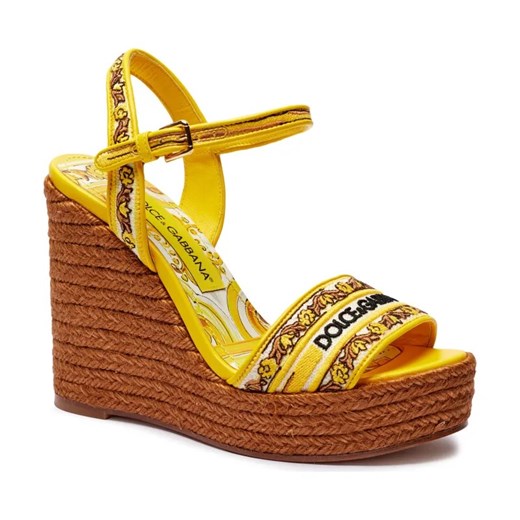 Dolce & Gabbana Skórzane koturny ze sklepu Gomez Fashion Store w kategorii Espadryle damskie - zdjęcie 184312614