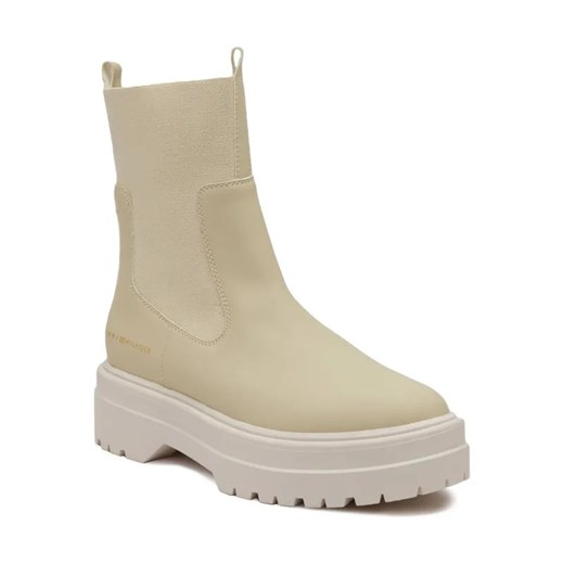 Tommy Hilfiger Sztyblety FEMININE SEASONAL UT | z dodatkiem skóry ze sklepu Gomez Fashion Store w kategorii Botki - zdjęcie 184312694
