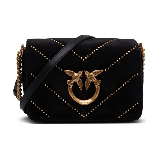 Pinko Listonoszka LOVE CLICK MINI VELLUTO | z dodatkiem skóry ze sklepu Gomez Fashion Store w kategorii Listonoszki - zdjęcie 184312754