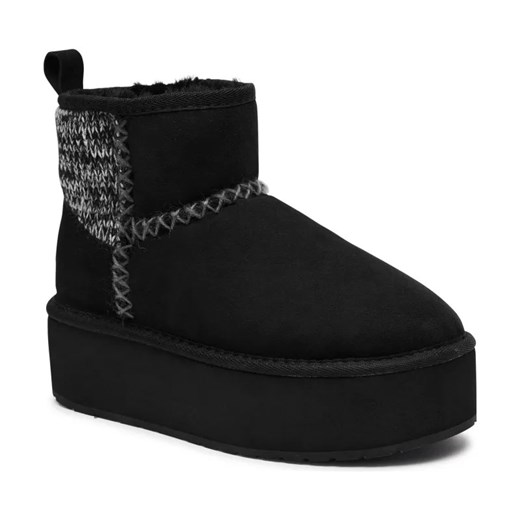 EMU Australia Skórzane śniegowce Stinger Knit Flatform | z dodatkiem wełny ze sklepu Gomez Fashion Store w kategorii Śniegowce damskie - zdjęcie 184313200