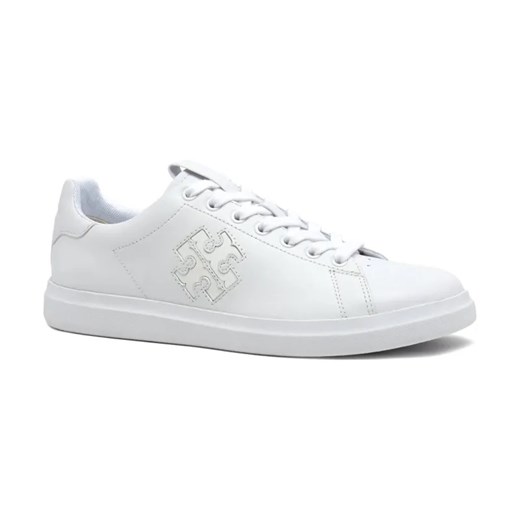 TORY BURCH Skórzane sneakersy DOUBLE T HOWELL COURT ze sklepu Gomez Fashion Store w kategorii Buty sportowe damskie - zdjęcie 184313673