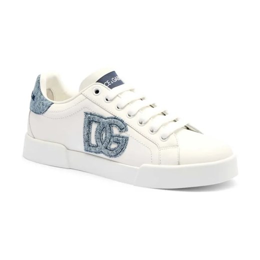 Dolce & Gabbana Skórzana sneakersy Portofino ze sklepu Gomez Fashion Store w kategorii Buty sportowe damskie - zdjęcie 184313764