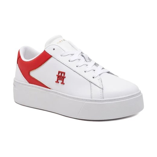Tommy Hilfiger Skórzane sneakersy TH PLATFORM COURT ze sklepu Gomez Fashion Store w kategorii Buty sportowe damskie - zdjęcie 184313793