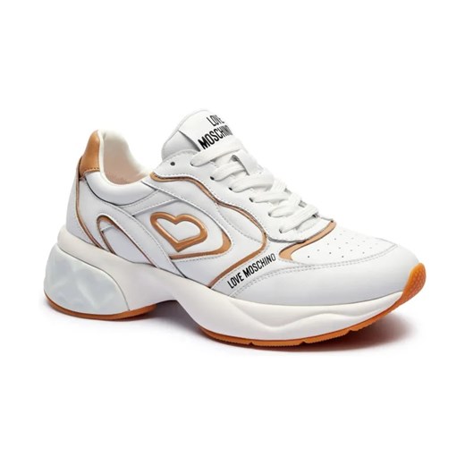 Love Moschino Skórzane sneakersy CRYSTAL60 ze sklepu Gomez Fashion Store w kategorii Buty sportowe damskie - zdjęcie 184314180