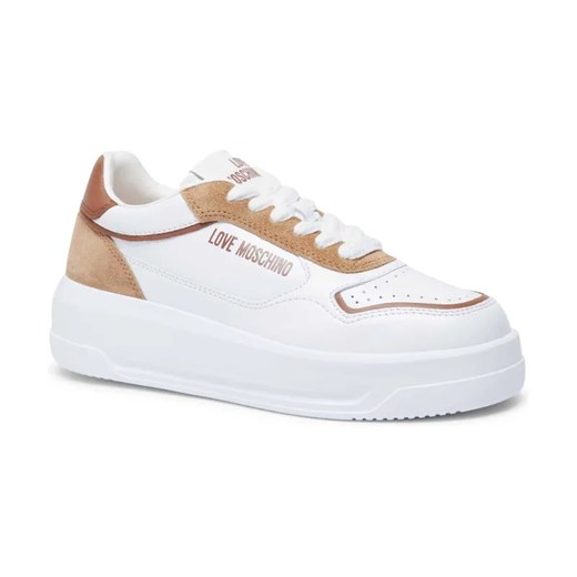 Love Moschino Skórzane sneakersy ze sklepu Gomez Fashion Store w kategorii Buty sportowe damskie - zdjęcie 184314414