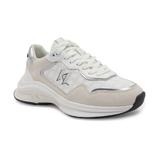 Karl Lagerfeld Sneakersy LUX FINESSE Monogram Lace Lo | z dodatkiem skóry ze sklepu Gomez Fashion Store w kategorii Buty sportowe damskie - zdjęcie 184314574