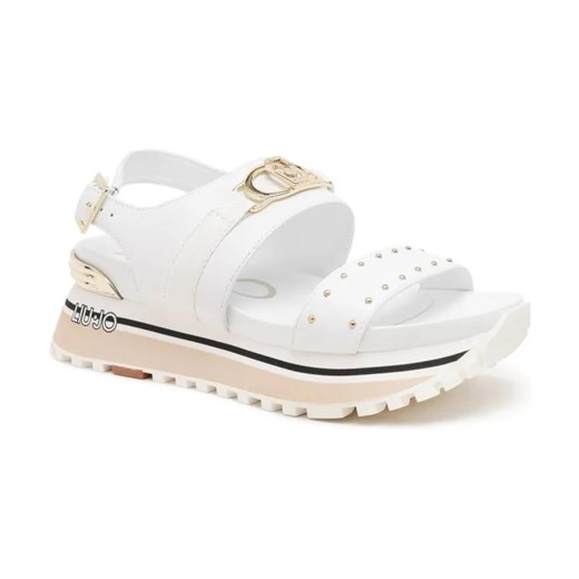 Liu Jo Skórzane sandały MAXI WONDER ze sklepu Gomez Fashion Store w kategorii Sandały damskie - zdjęcie 184315210