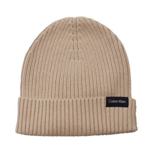 Calvin Klein Czapka CLASSIC RIB BEANIE | z dodatkiem kaszmiru ze sklepu Gomez Fashion Store w kategorii Czapki zimowe męskie - zdjęcie 184315472