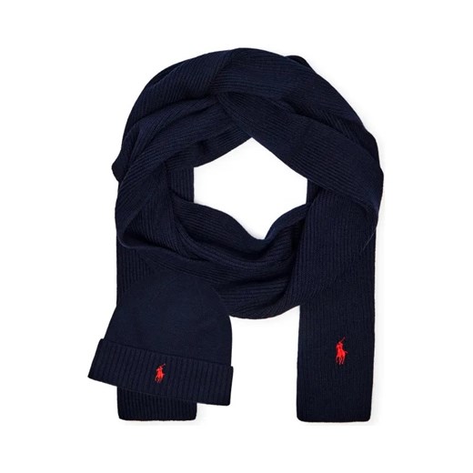 POLO RALPH LAUREN Wełniany szal + czapka ze sklepu Gomez Fashion Store w kategorii Czapki zimowe męskie - zdjęcie 184316422