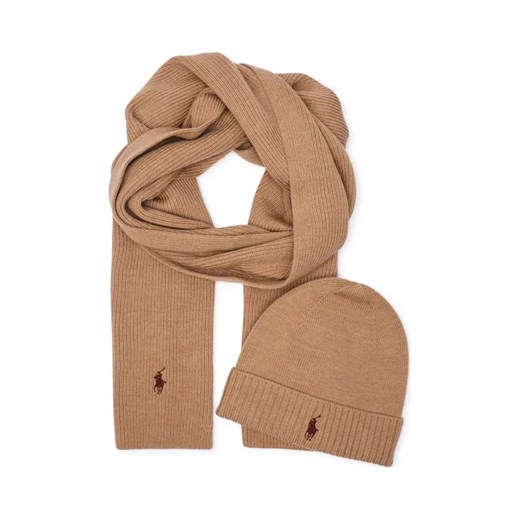 POLO RALPH LAUREN Wełniany szal + czapka ze sklepu Gomez Fashion Store w kategorii Czapki zimowe męskie - zdjęcie 184316430