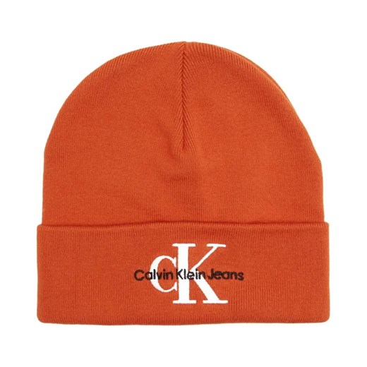 Calvin Klein Jeans Czapka MONOLOGO EMBRO BEANIE ze sklepu Gomez Fashion Store w kategorii Czapki zimowe męskie - zdjęcie 184316962