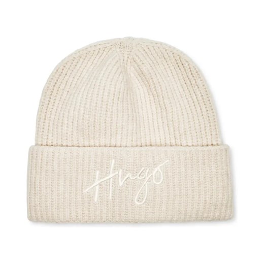 HUGO Czapka Socialy_Hat | z dodatkiem wełny i kaszmiru ze sklepu Gomez Fashion Store w kategorii Czapki zimowe damskie - zdjęcie 184317334