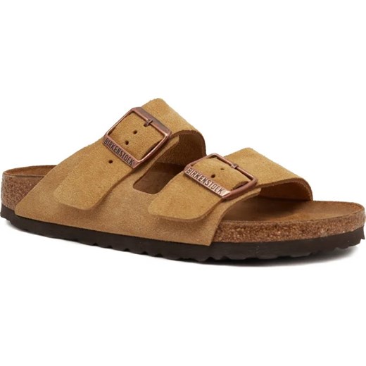 Birkenstock Skórzane klapki Arizona VL Latte Cream ze sklepu Gomez Fashion Store w kategorii Klapki damskie - zdjęcie 184318644
