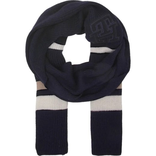 Tommy Hilfiger Szal TH MONOGRAM | z dodatkiem wełny i kaszmiru ze sklepu Gomez Fashion Store w kategorii Szaliki męskie - zdjęcie 184319582