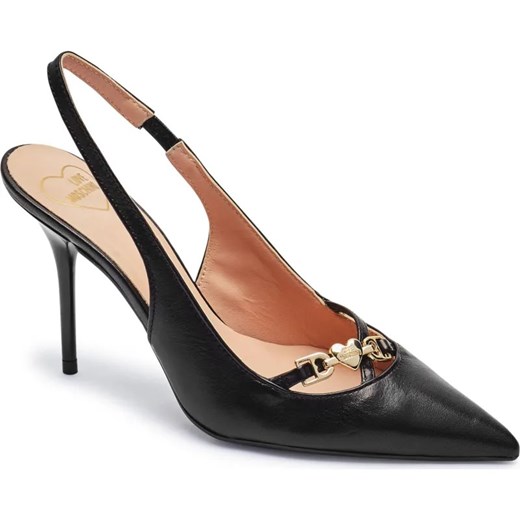 Love Moschino Skórzane szpilki SPILLO95 ze sklepu Gomez Fashion Store w kategorii Czółenka - zdjęcie 184319853