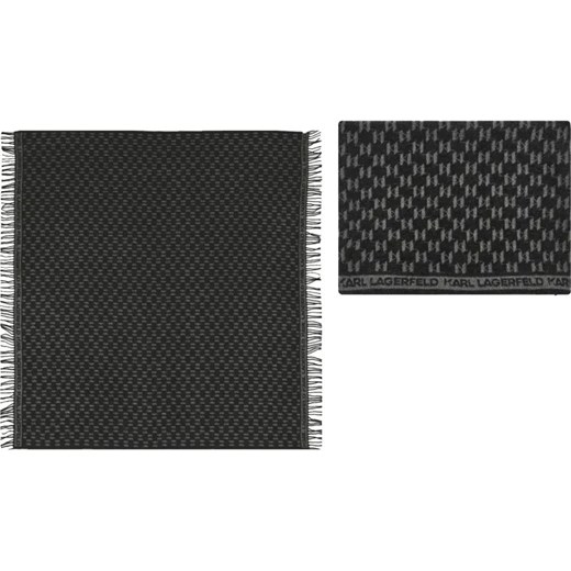Karl Lagerfeld Zestaw K/Monogram Plaid+Pillow | z dodatkiem kaszmiru ze sklepu Gomez Fashion Store w kategorii Szaliki i chusty damskie - zdjęcie 184319903