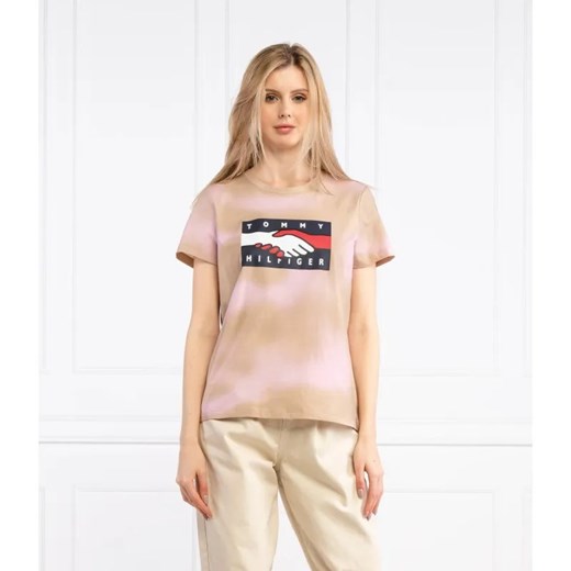 Tommy Hilfiger T-shirt | Regular Fit ze sklepu Gomez Fashion Store w kategorii Bluzki damskie - zdjęcie 184322063
