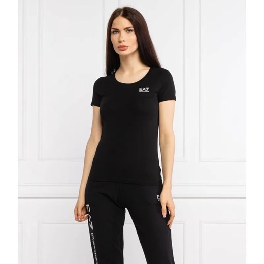 EA7 T-shirt | Regular Fit ze sklepu Gomez Fashion Store w kategorii Bluzki damskie - zdjęcie 184322081
