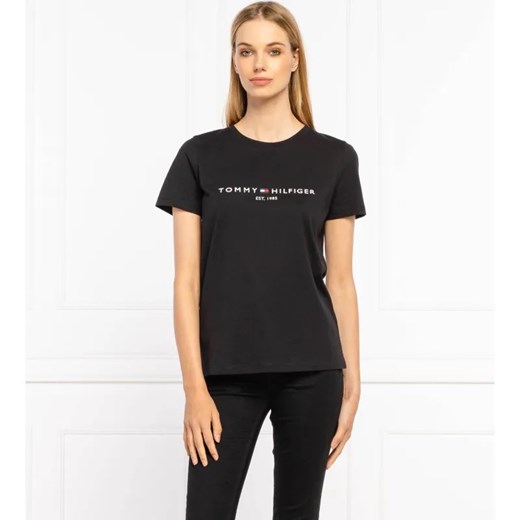 Tommy Hilfiger T-shirt | Regular Fit ze sklepu Gomez Fashion Store w kategorii Bluzki damskie - zdjęcie 184322173