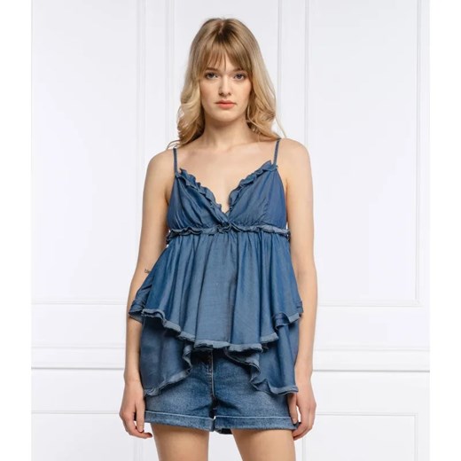 Pinko Top DIANA | Loose fit | denim ze sklepu Gomez Fashion Store w kategorii Bluzki damskie - zdjęcie 184322363