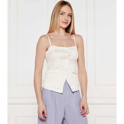 TWINSET Top | Slim Fit | z dodatkiem lnu ze sklepu Gomez Fashion Store w kategorii Bluzki damskie - zdjęcie 184322630
