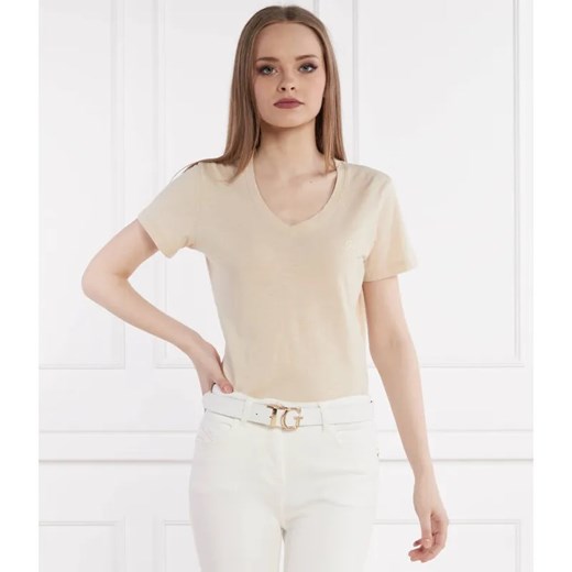 GUESS T-shirt SS VN SLUBBY | Regular Fit ze sklepu Gomez Fashion Store w kategorii Bluzki damskie - zdjęcie 184323083