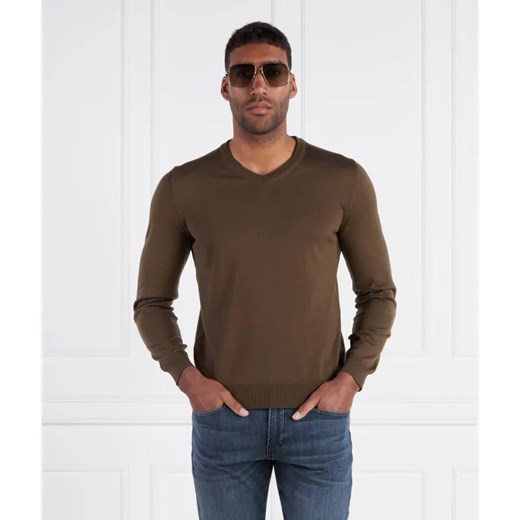BOSS BLACK Wełniany sweter Baram-L | Regular Fit ze sklepu Gomez Fashion Store w kategorii Swetry męskie - zdjęcie 184323143