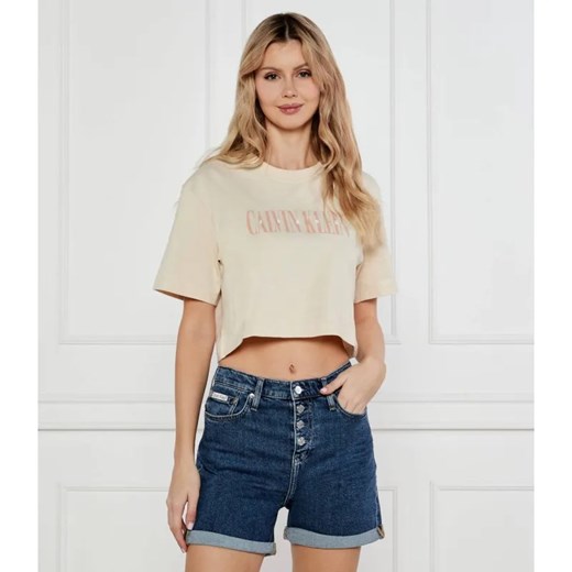 Calvin Klein Jeans T-shirt VARSITY | Cropped Fit ze sklepu Gomez Fashion Store w kategorii Bluzki damskie - zdjęcie 184323293