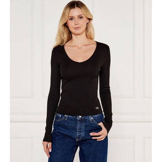 Calvin Klein Jeans Bluzka | Slim Fit ze sklepu Gomez Fashion Store w kategorii Bluzki damskie - zdjęcie 184323381