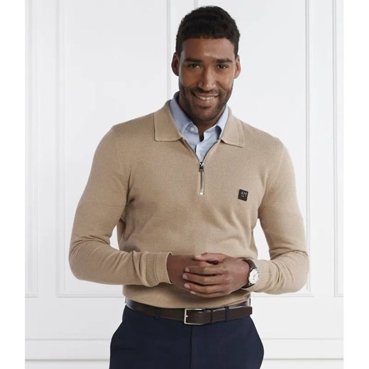 HUGO Polo Sastor | Regular Fit | z dodatkiem wełny ze sklepu Gomez Fashion Store w kategorii Swetry męskie - zdjęcie 184323402